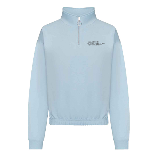 Ladies Cropped ¼ Zip Sweatshirt